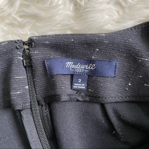 Madewell Dress Gia Fit and Flare Long Sleeve Black Marled Concept 2 - Picture 9 of 14